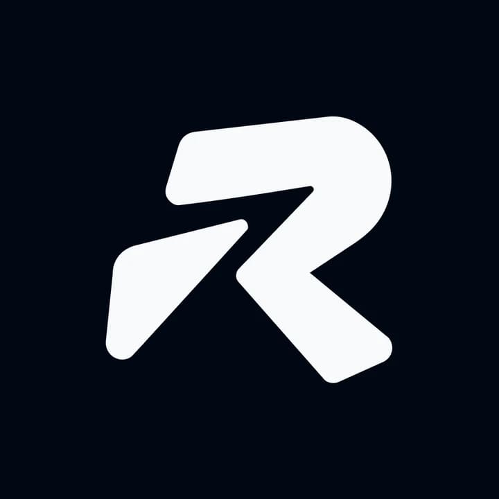 RlayHub logomark in white on the dark surface